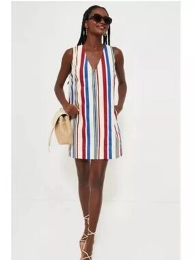 Tuckernuck Pomander Place Americana Stripe Kira Mini Dress NWT Small